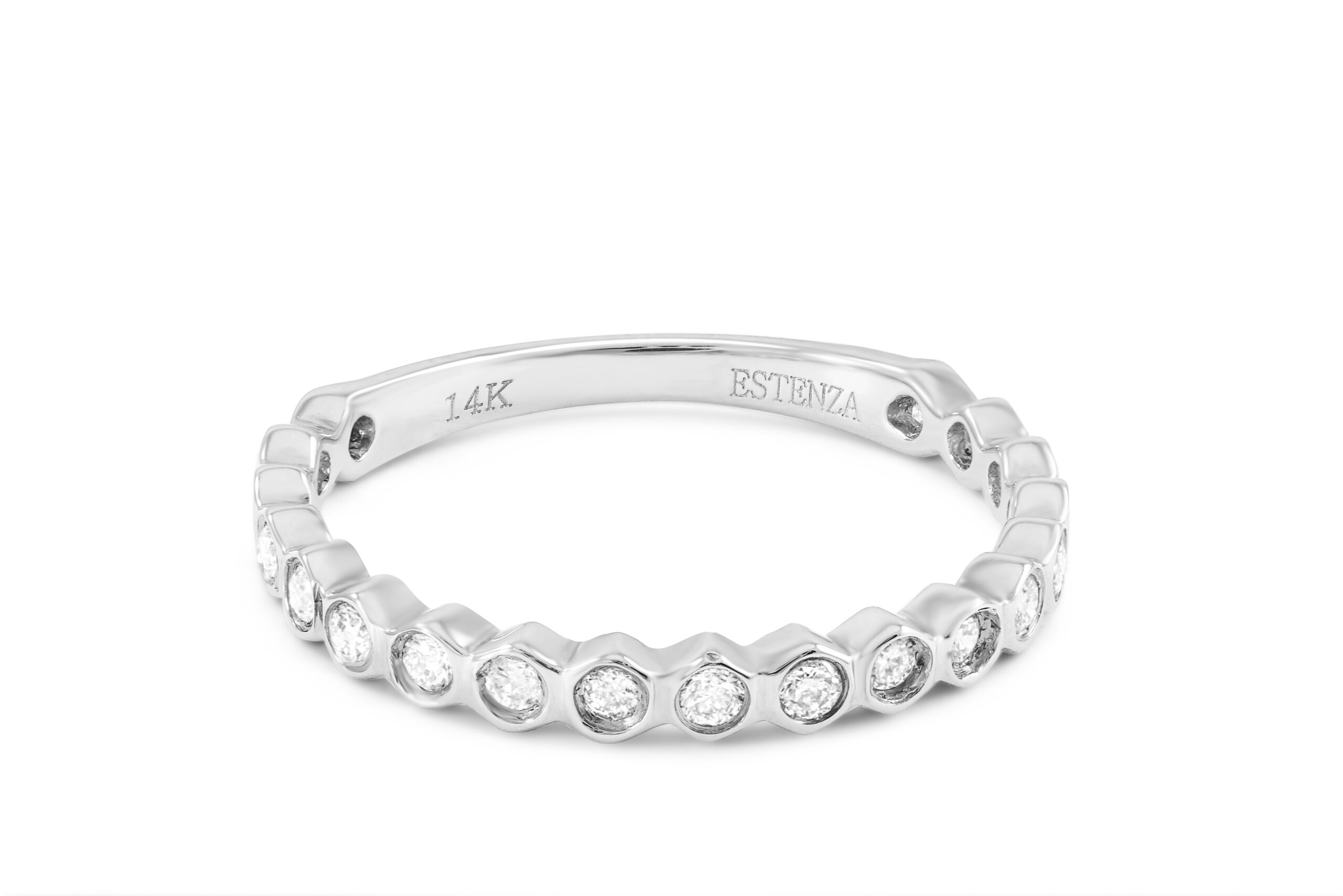 14K White Gold Stackable Diamond Band 0.30carat