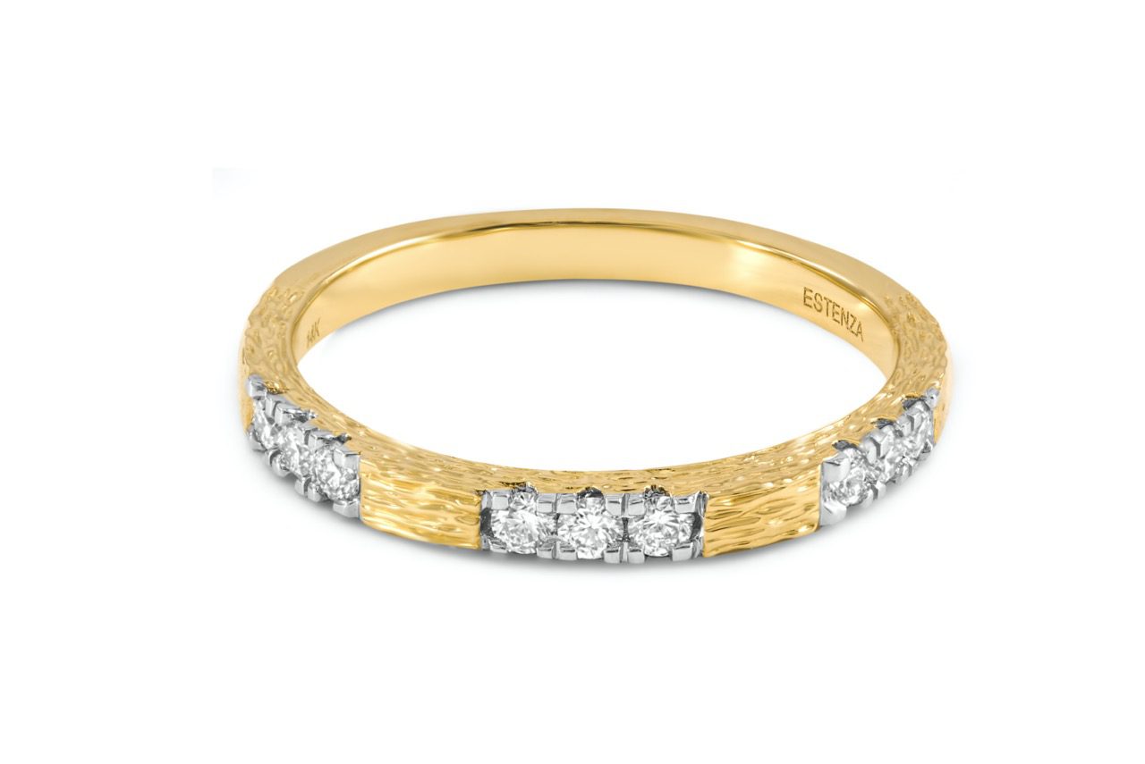 14K Yellow Gold Stackable Diamond Band 0.30carat
