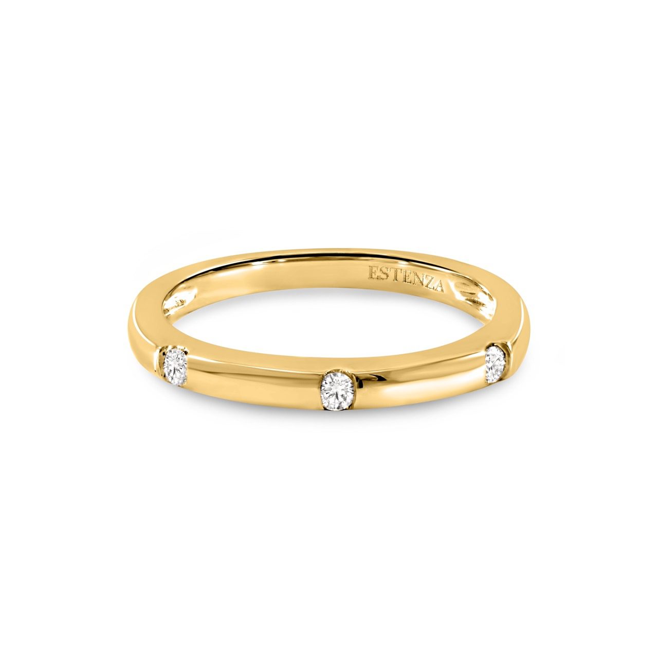 14K Yellow Gold Stackable Diamond Band 0.10carat