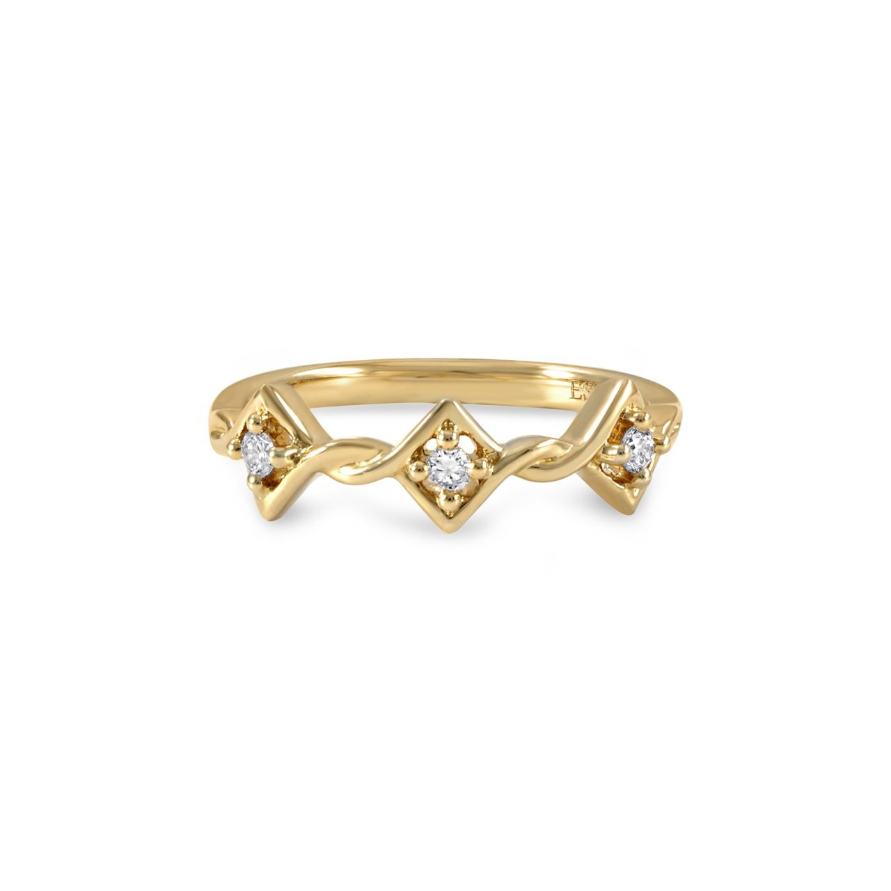 14K Yellow Gold Stackable Diamond Band 0.15carat