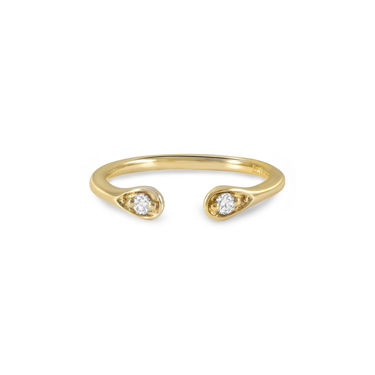 14K Yellow Gold Stackable Diamond Band 0.10carat