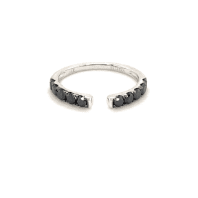 14K Gold Stackable Black Diamond Band 0.25carat