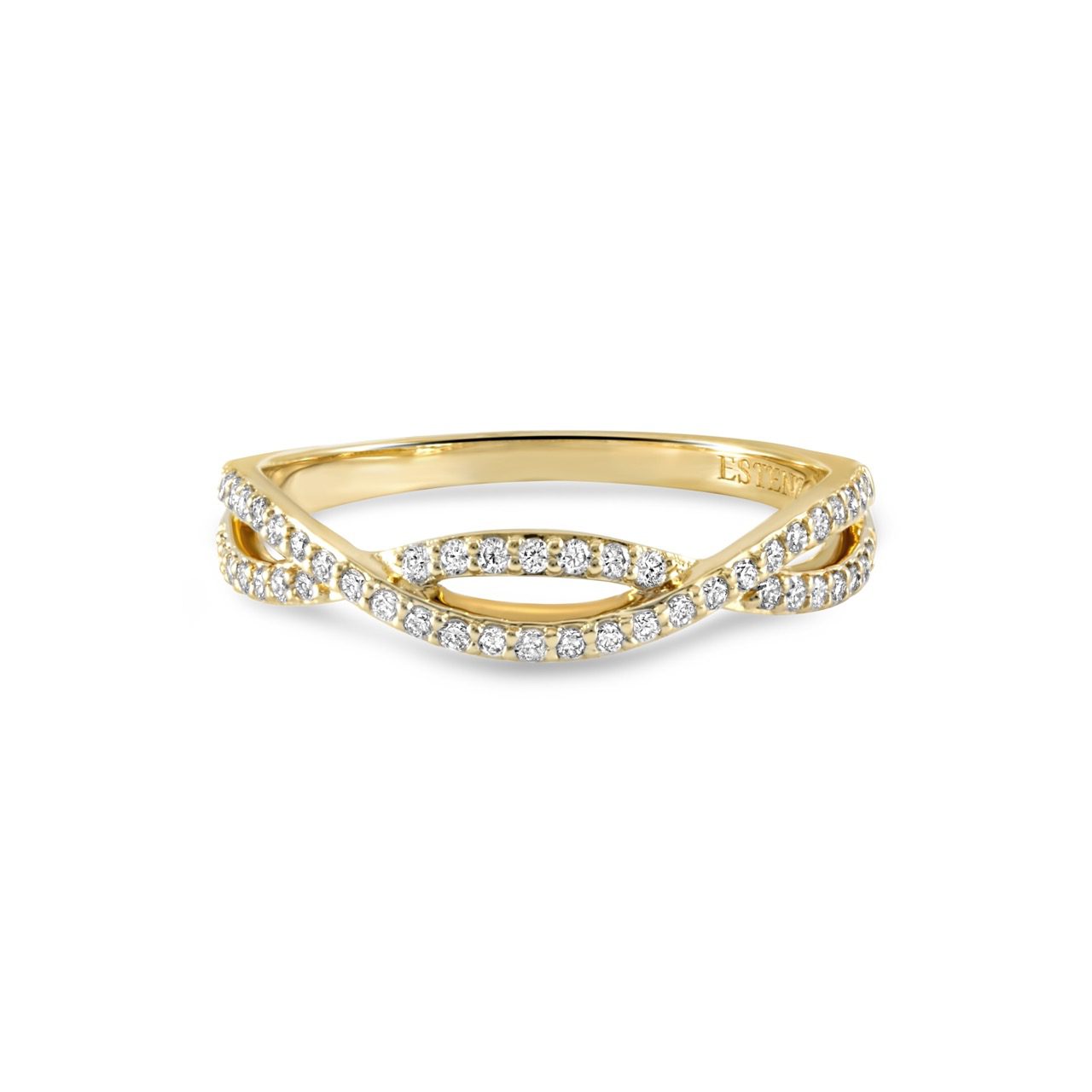 14K Yellow Gold Stackable Diamond Band 0.30carat