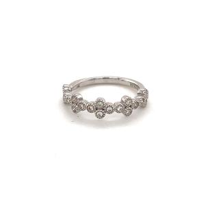 14K White Gold Bezel Set Diamond Band 0.20carat