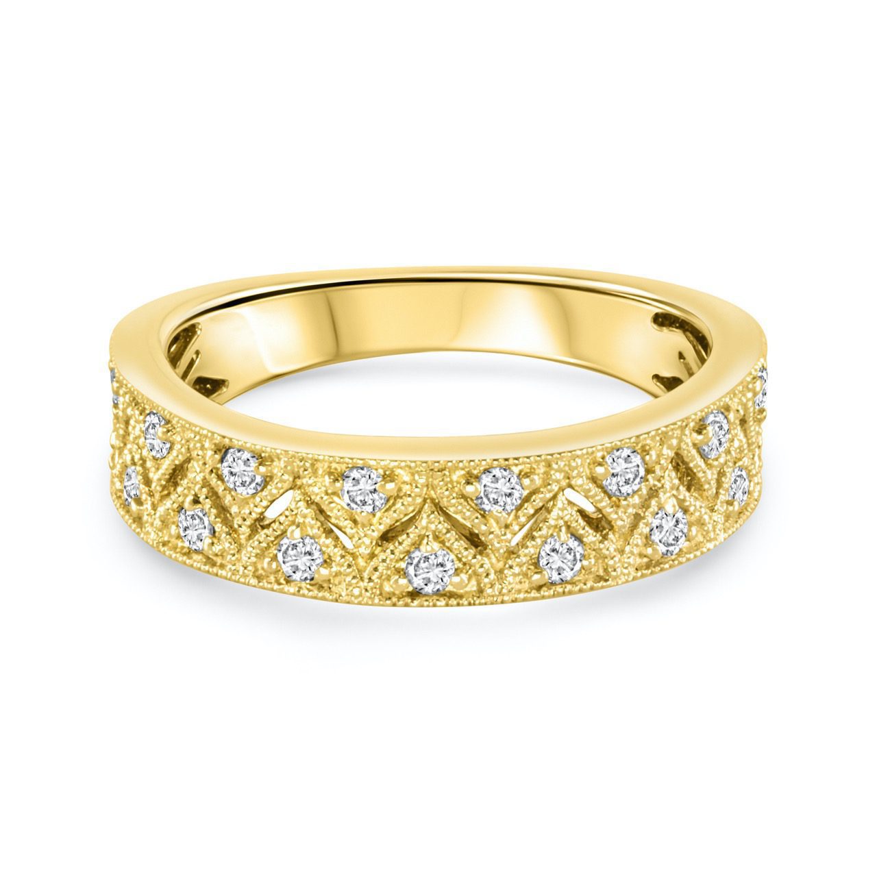 14K Yellow Gold Stackable Diamond Band 0.30carat