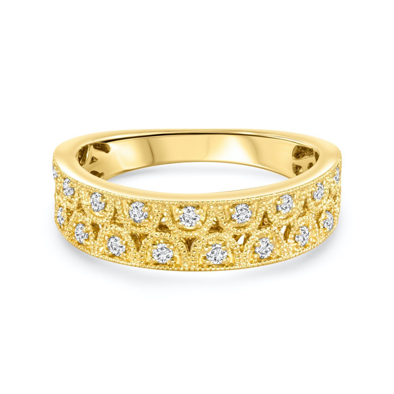 14K Yellow Gold Stackable Diamond Band 0.30carat
