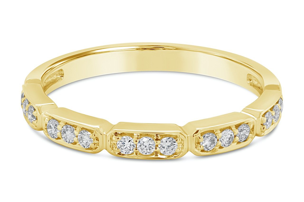 14K Yellow Gold Stackable Diamond Band 0.25carat
