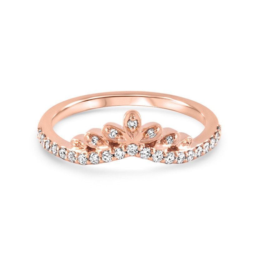14K Pink Gold Stackable Diamond Band 0.30carat