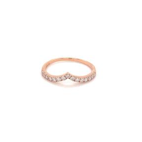 14K Pink Gold Stackable Diamond Band 0.30carat