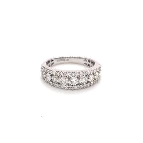 14K White Gold Stackable Diamond Band 1.05carat