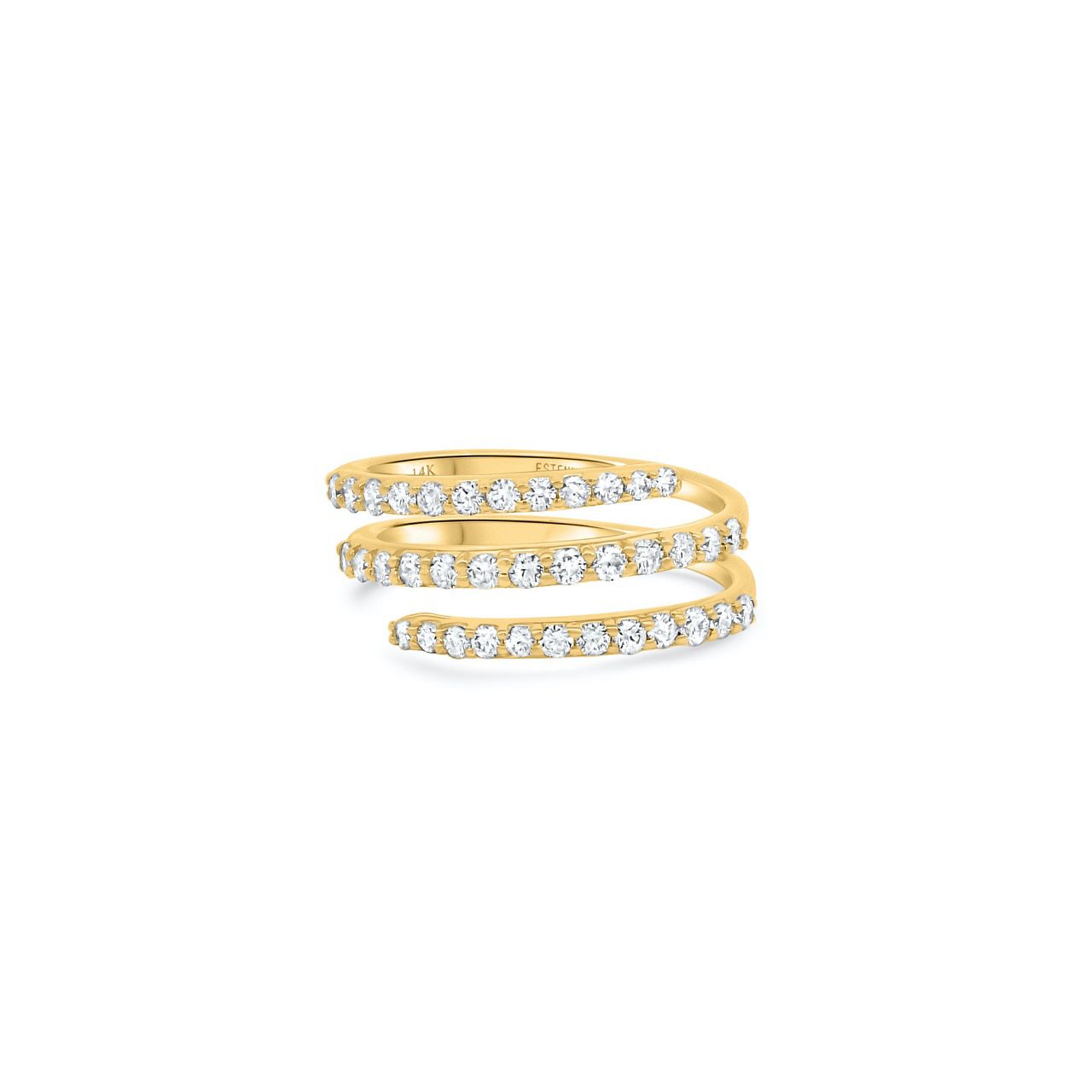 14K Yellow Gold Flex Diamond Band 0.65carat