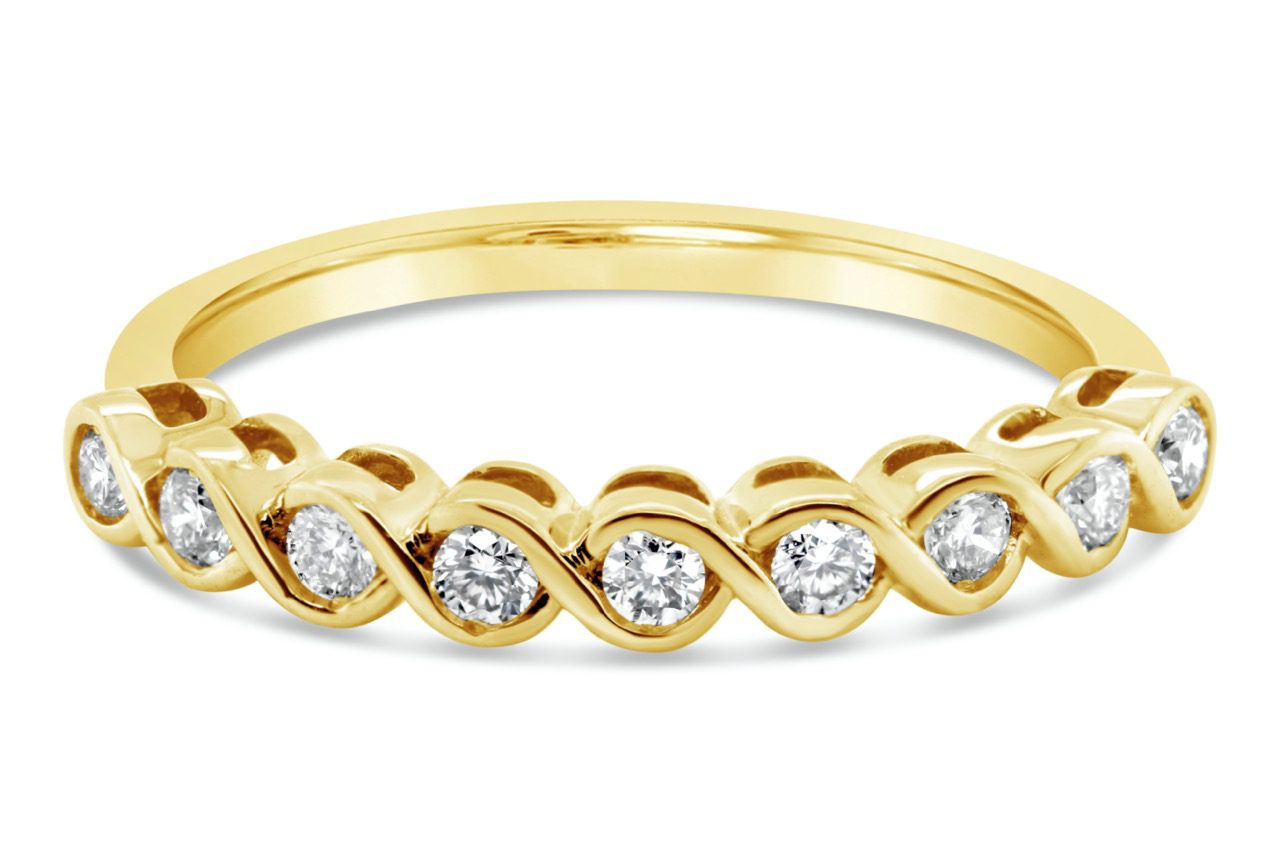 14K Yellow Gold Stackable Diamond Band 0.30carat