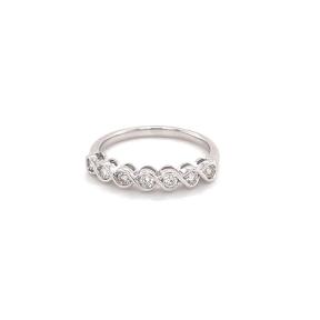 14K White Gold Stackable Diamond Band 0.30carat