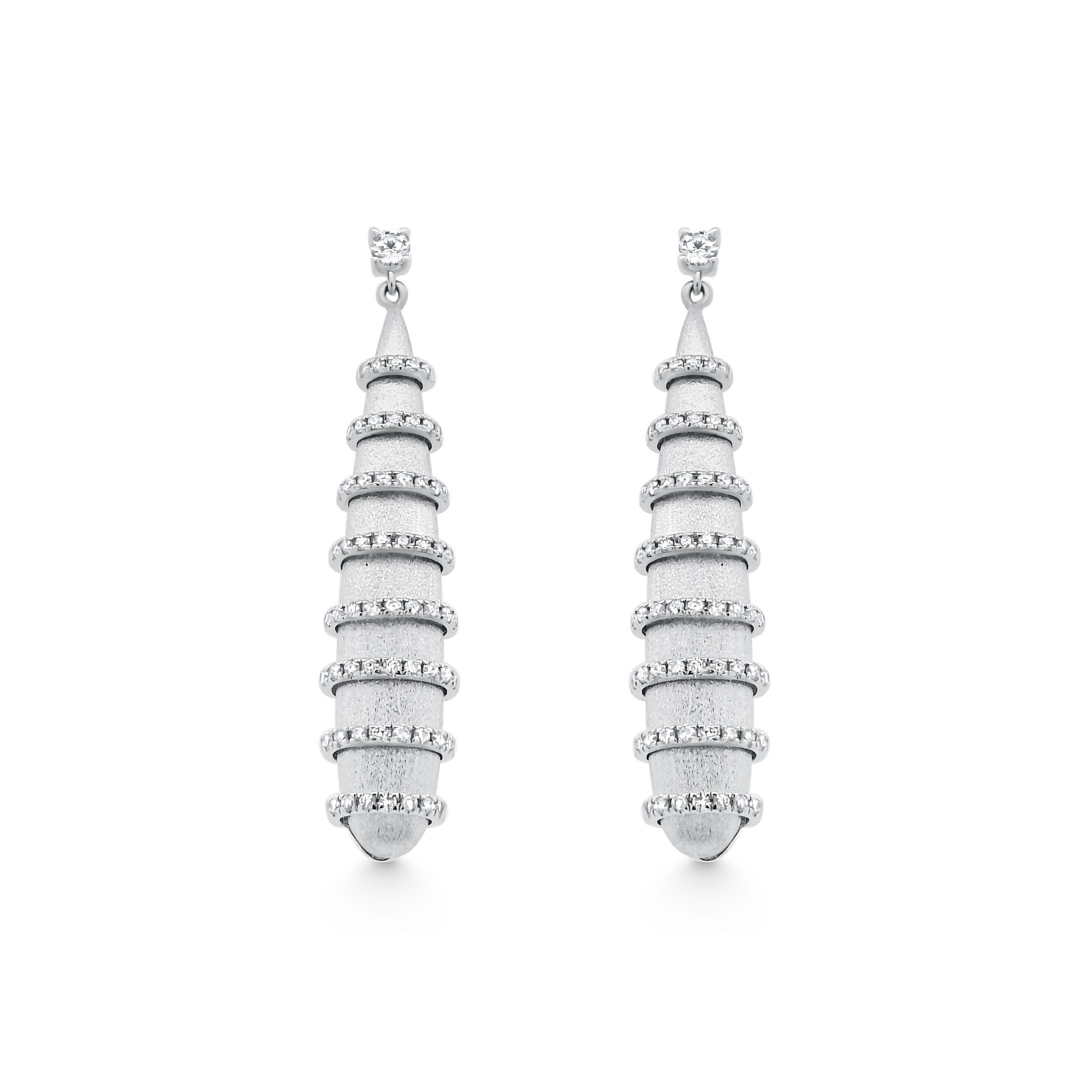 14K White Gold Diamond Stud Earrings 0.60carat